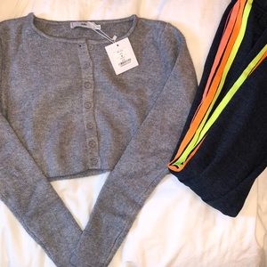 Adika cardigan button up cropped sweater!